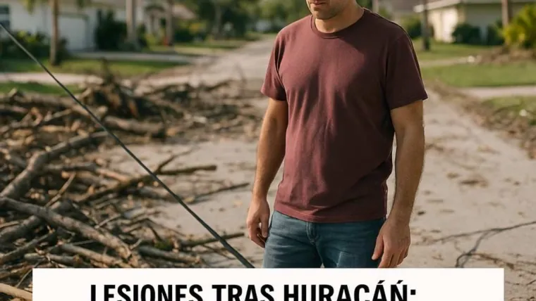 Lesiones tras huracán: escombros, cables caídos y responsabilidad por limpieza negligente en Florida