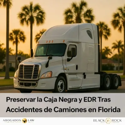 Accidentes de Camión: Cómo Preservar la Evidencia de la Caja Negra y EDR en Florida
