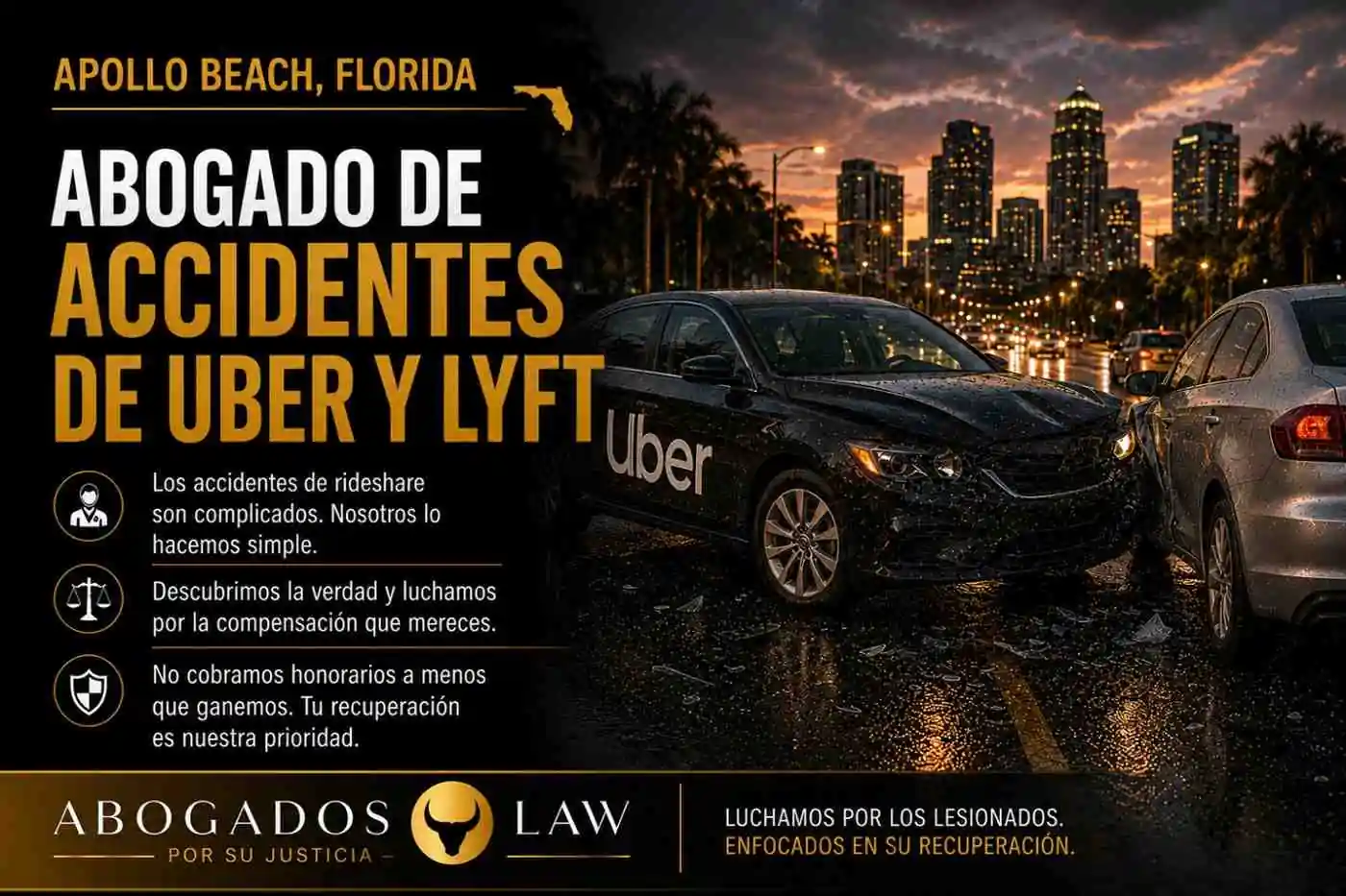 Abogado de accidentes de Uber y Lyft en Apollo Beach