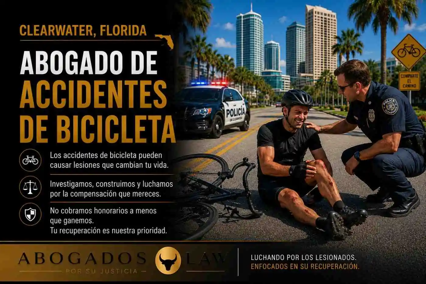 Abogado de accidentes de bicicleta en Clearwater