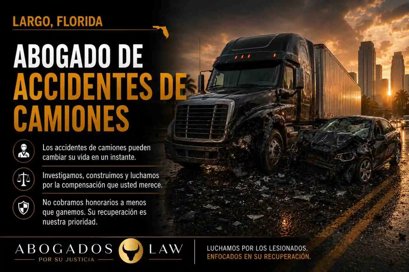 Abogado de accidentes de camiones en Largo