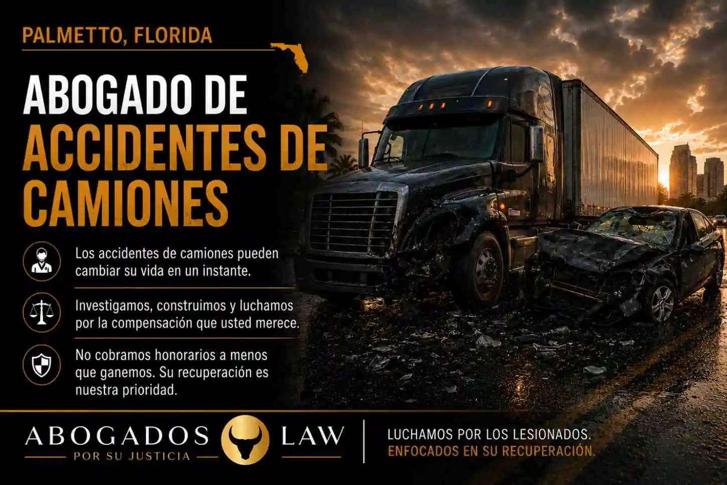 Abogado de accidentes de camiones en Palmetto
