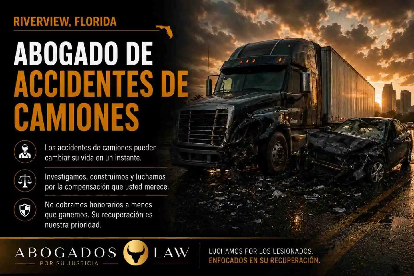 Abogado de accidentes de camiones en Riverview