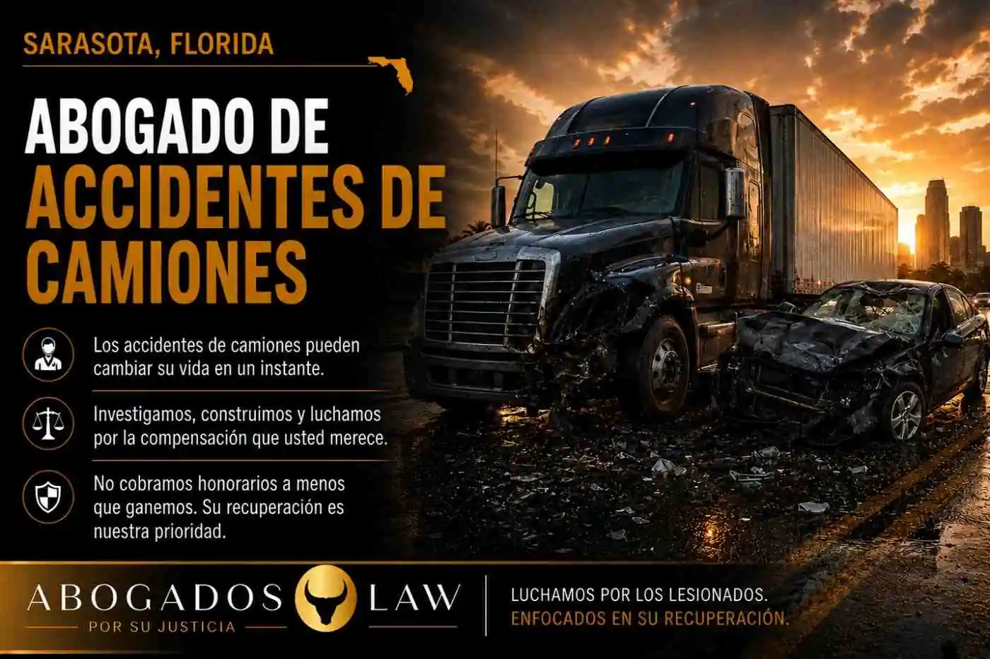 Abogado de accidentes de camiones en Sarasota