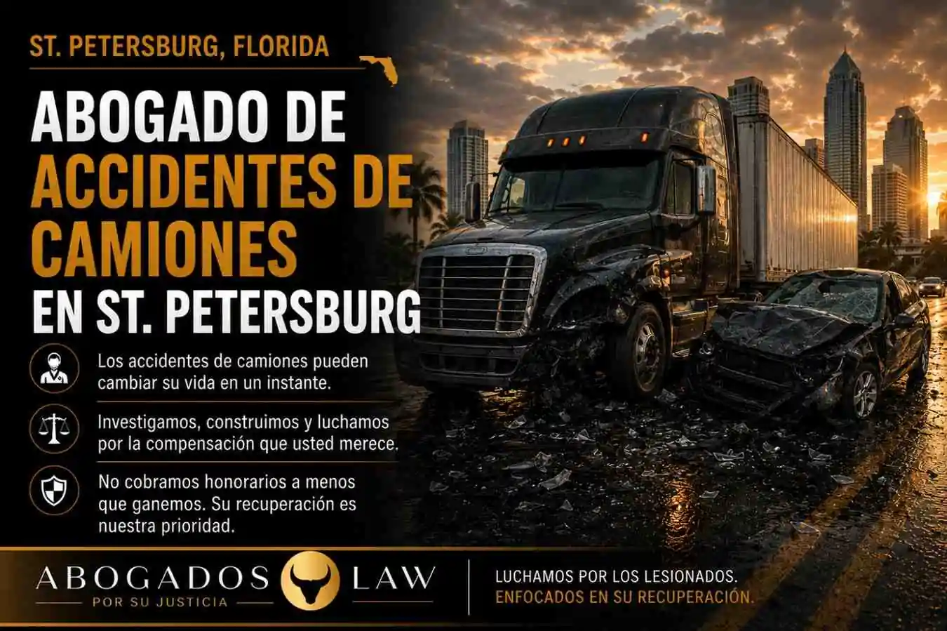 Abogado de accidentes de camiones en St. Petersburg