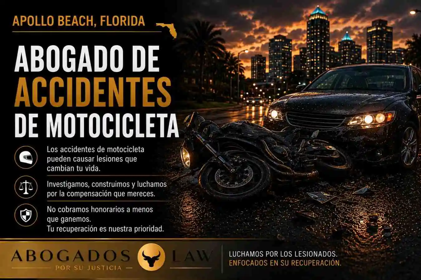 Abogado de accidentes de motocicleta en Apollo Beach