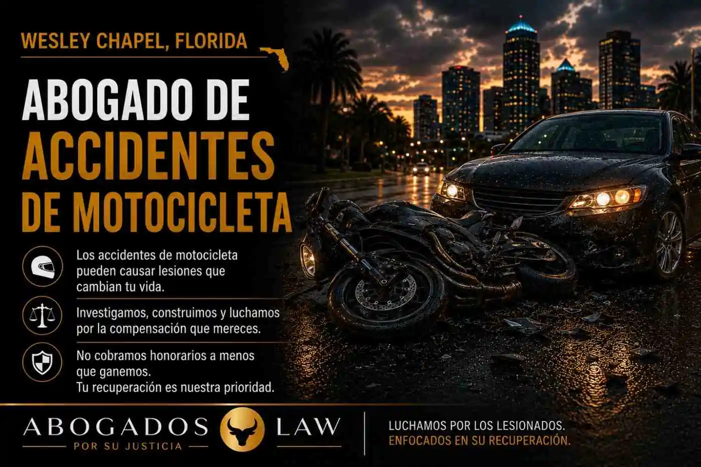 Abogado de accidentes de motocicleta en Wesley Chapel