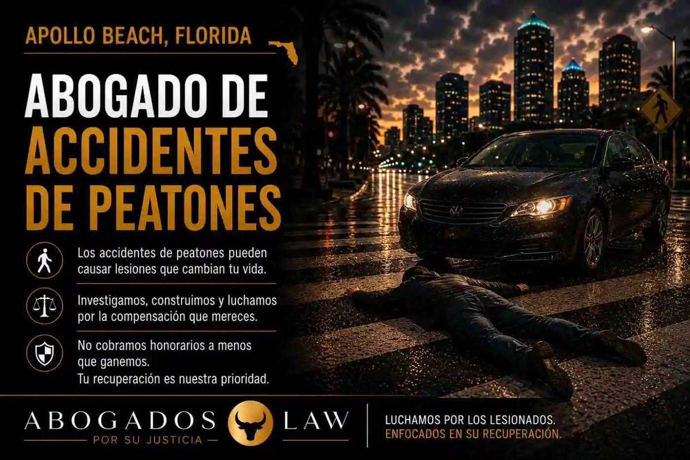 Abogado de accidentes de peatones en Apollo Beach