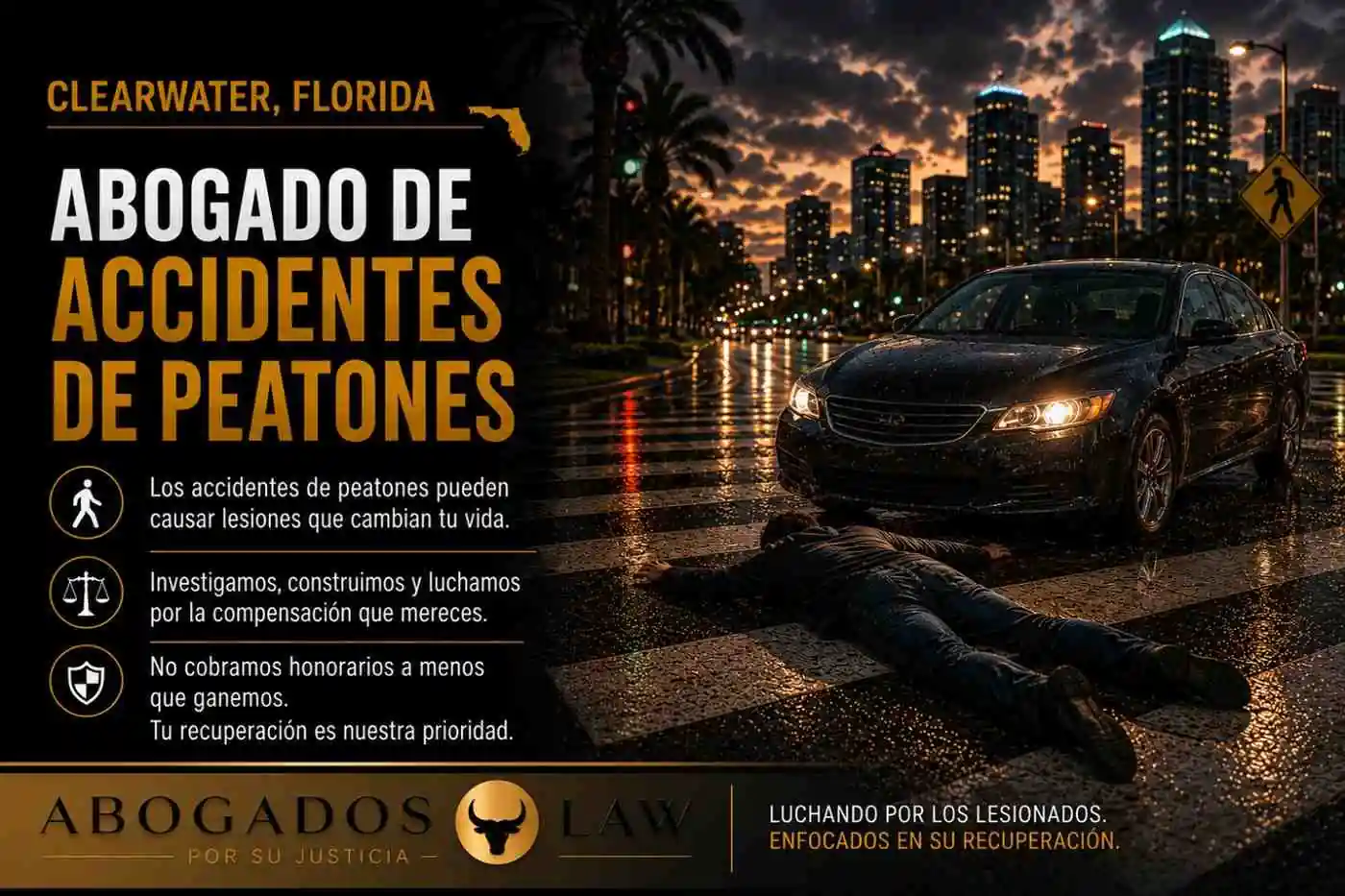 Abogado de accidentes de peatones en Clearwater