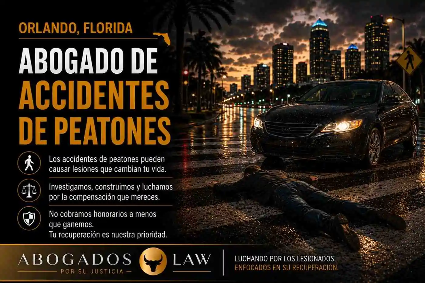 Abogado de accidentes de peatones en Orlando