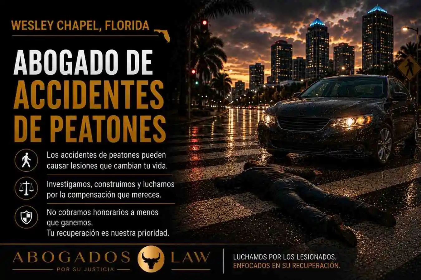 Abogado de accidentes de peatones en Wesley Chapel