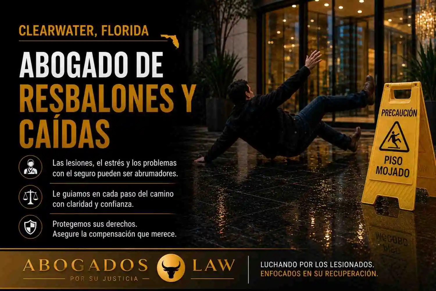 Abogado de accidentes por resbalones y caídas en Clearwater