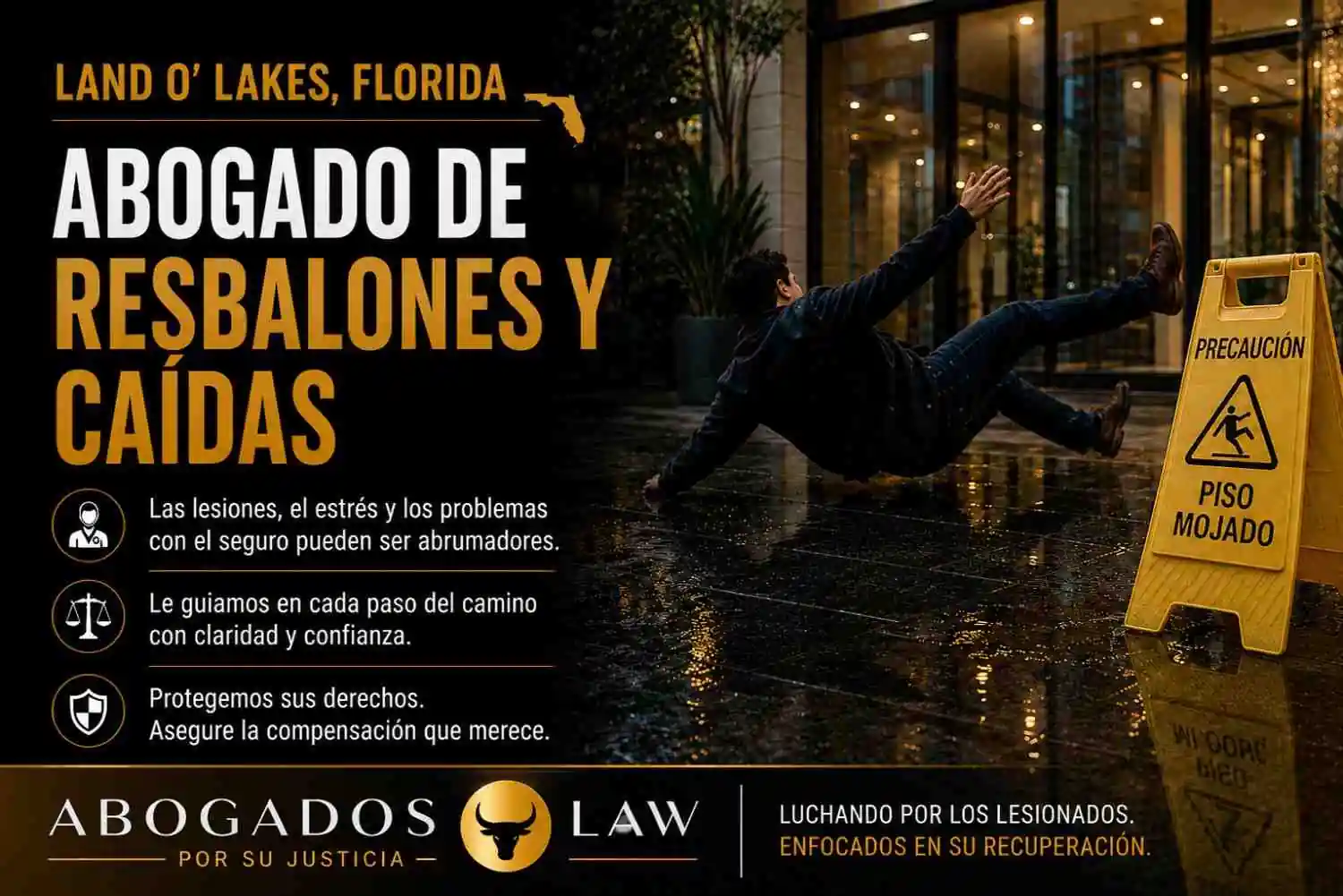 Abogado de accidentes por resbalones y caídas en Land O' Lakes