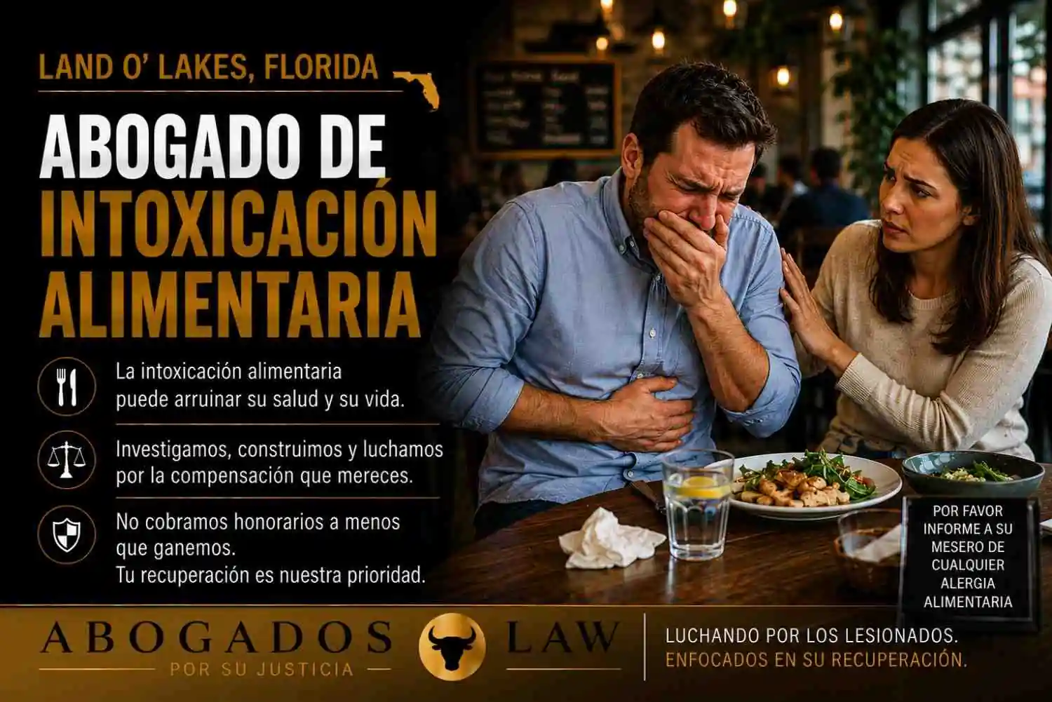 Abogado de intoxicación alimentaria en Land O' Lakes