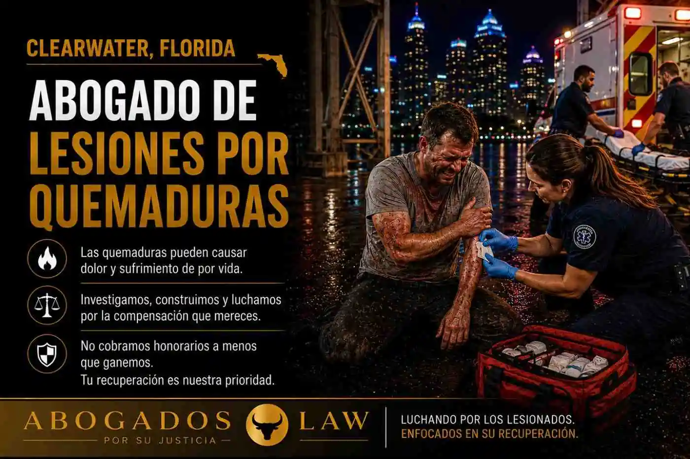 Abogado de lesiones por quemaduras en Clearwater