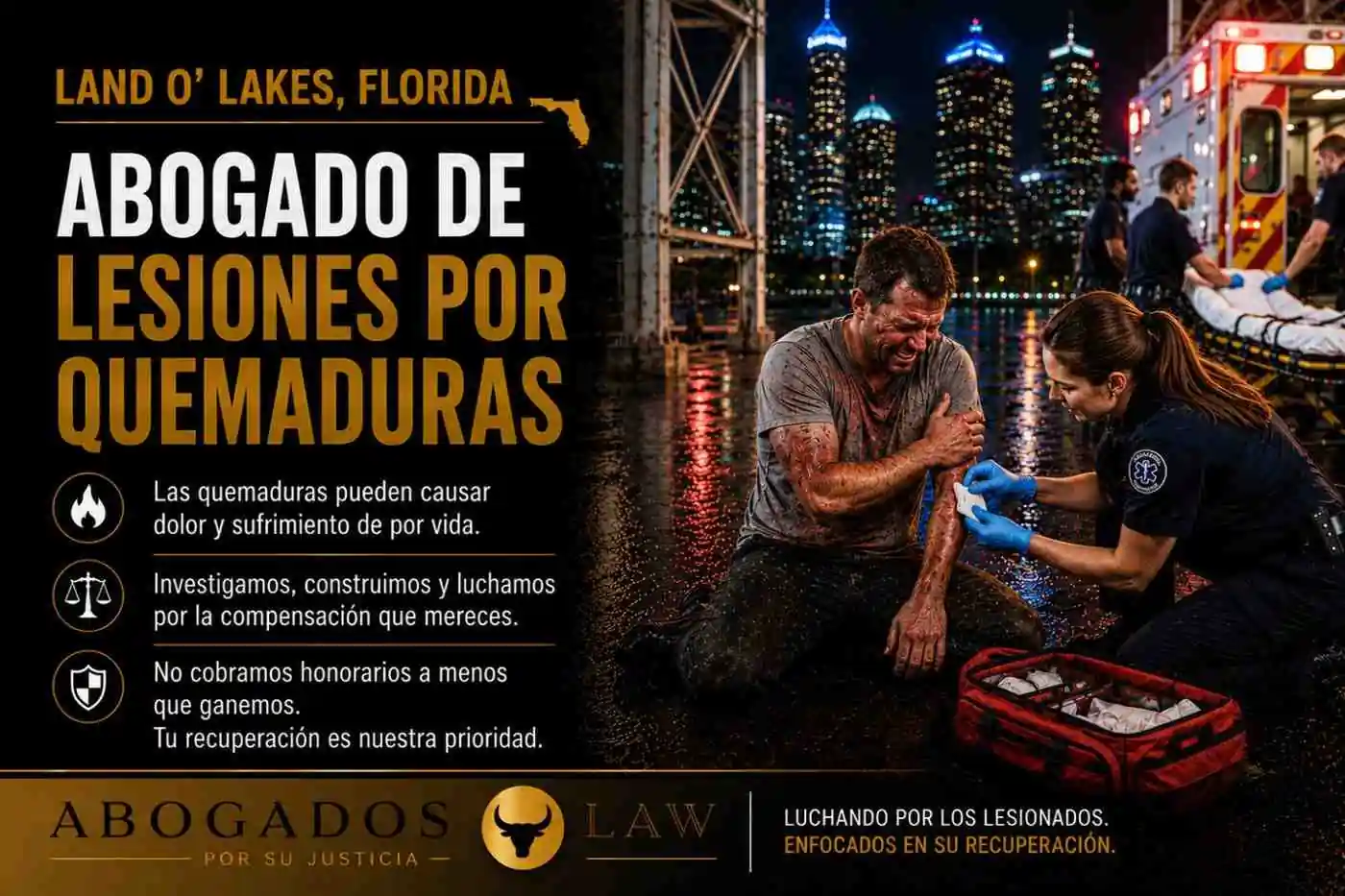 Abogado de lesiones por quemaduras en Land O' Lakes