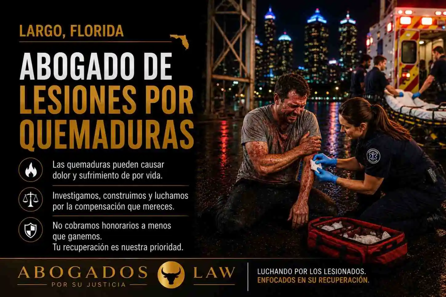 Abogado de lesiones por quemaduras en Largo
