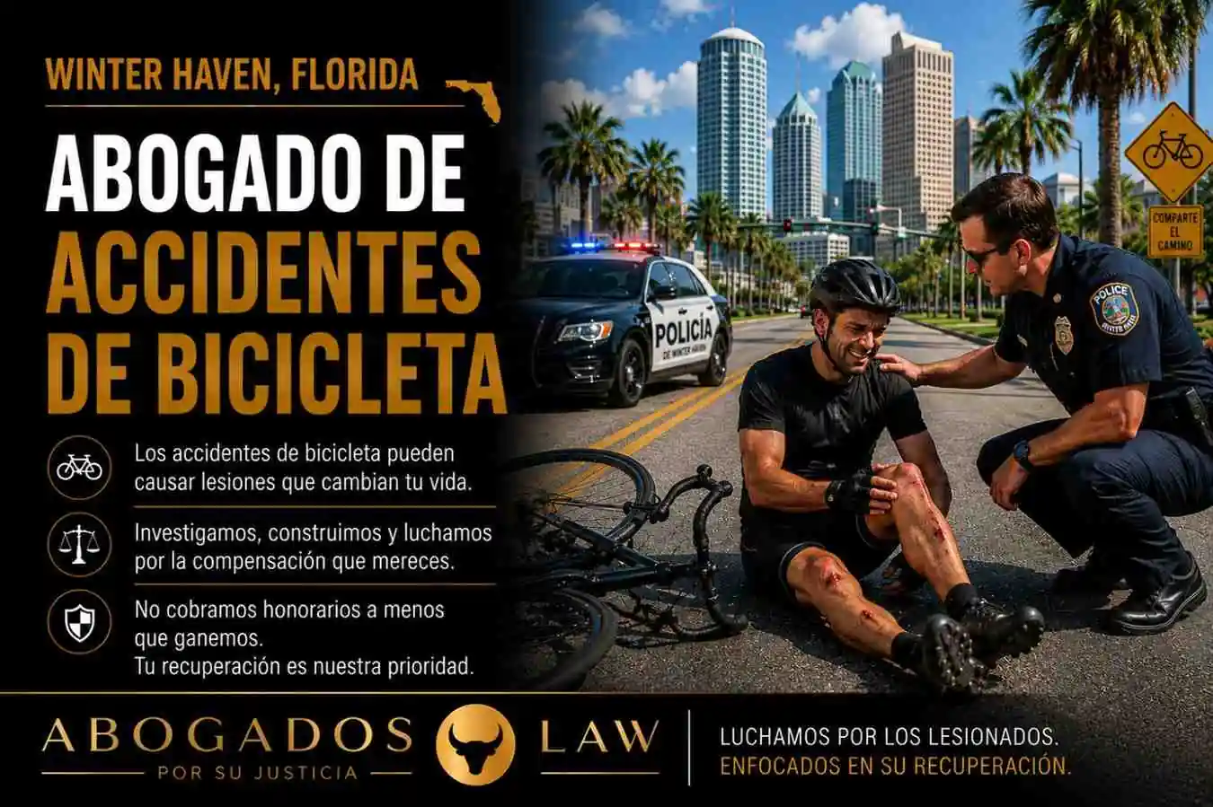 Abogado de accidentes de bicicleta en Winter Haven