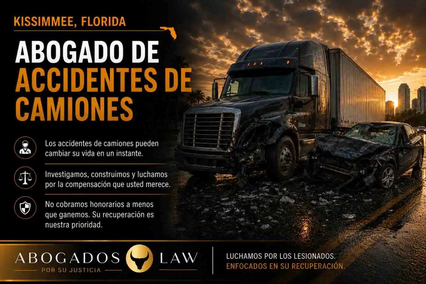 Abogado de accidentes de camiones en Kissimmee
