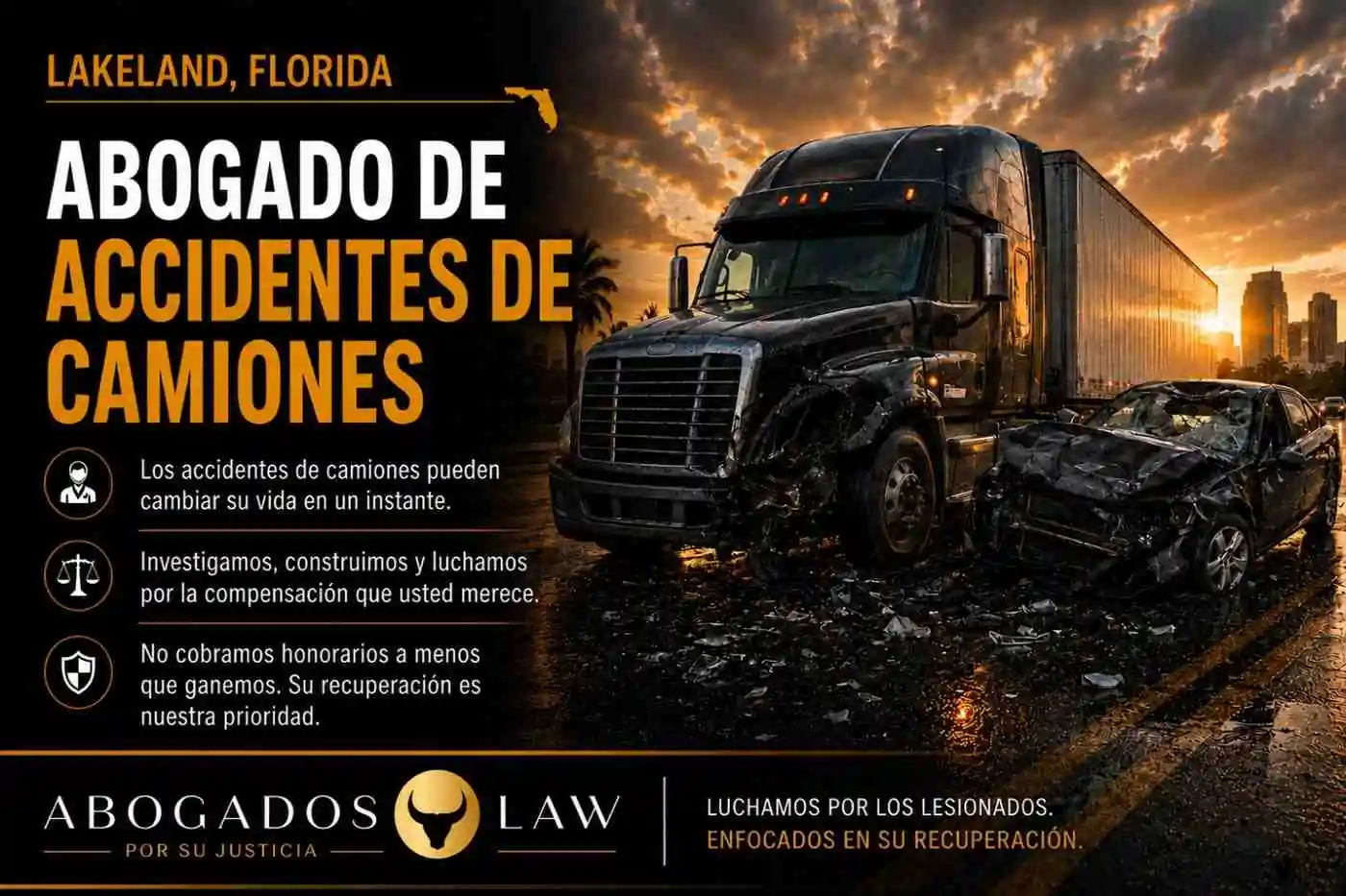 Abogado de accidentes de camiones en Lakeland