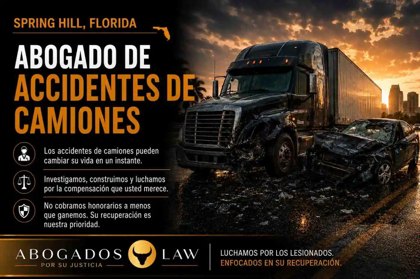 Abogado de accidentes de camiones en Spring Hill