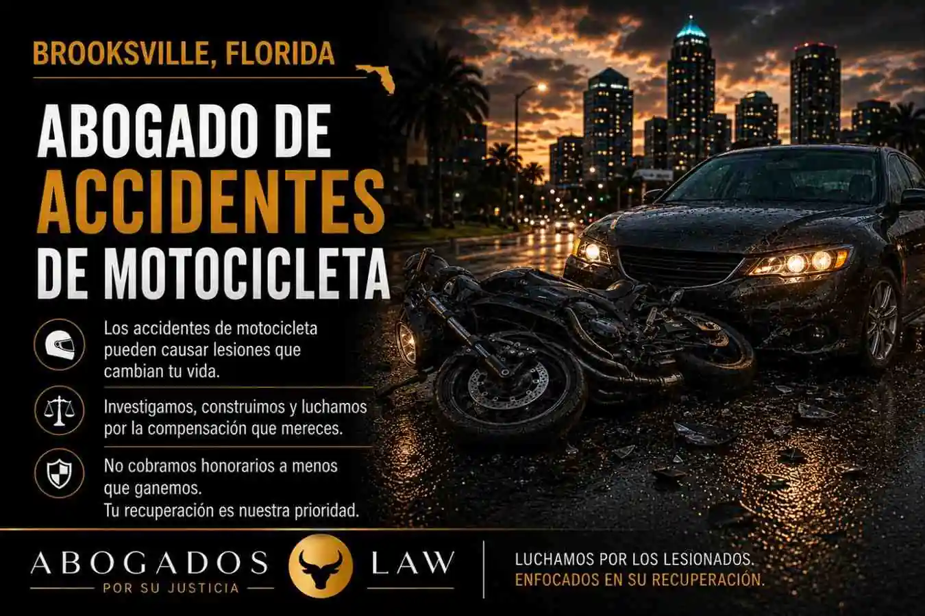 Abogado de accidentes de motocicleta en Brooksville