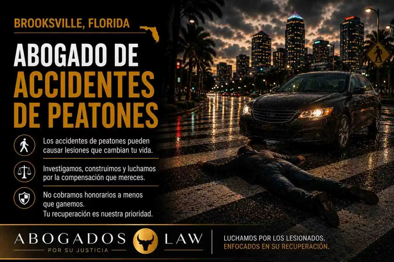 Abogado de accidentes de peatones en Brooksville