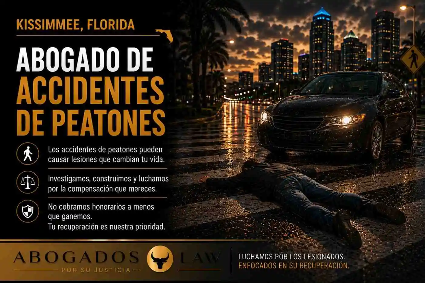 Abogado de accidentes de peatones en Kissimmee