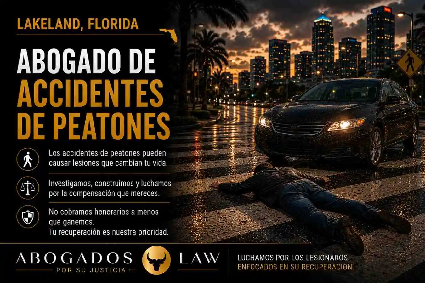 Abogado de accidentes de peatones en Lakeland