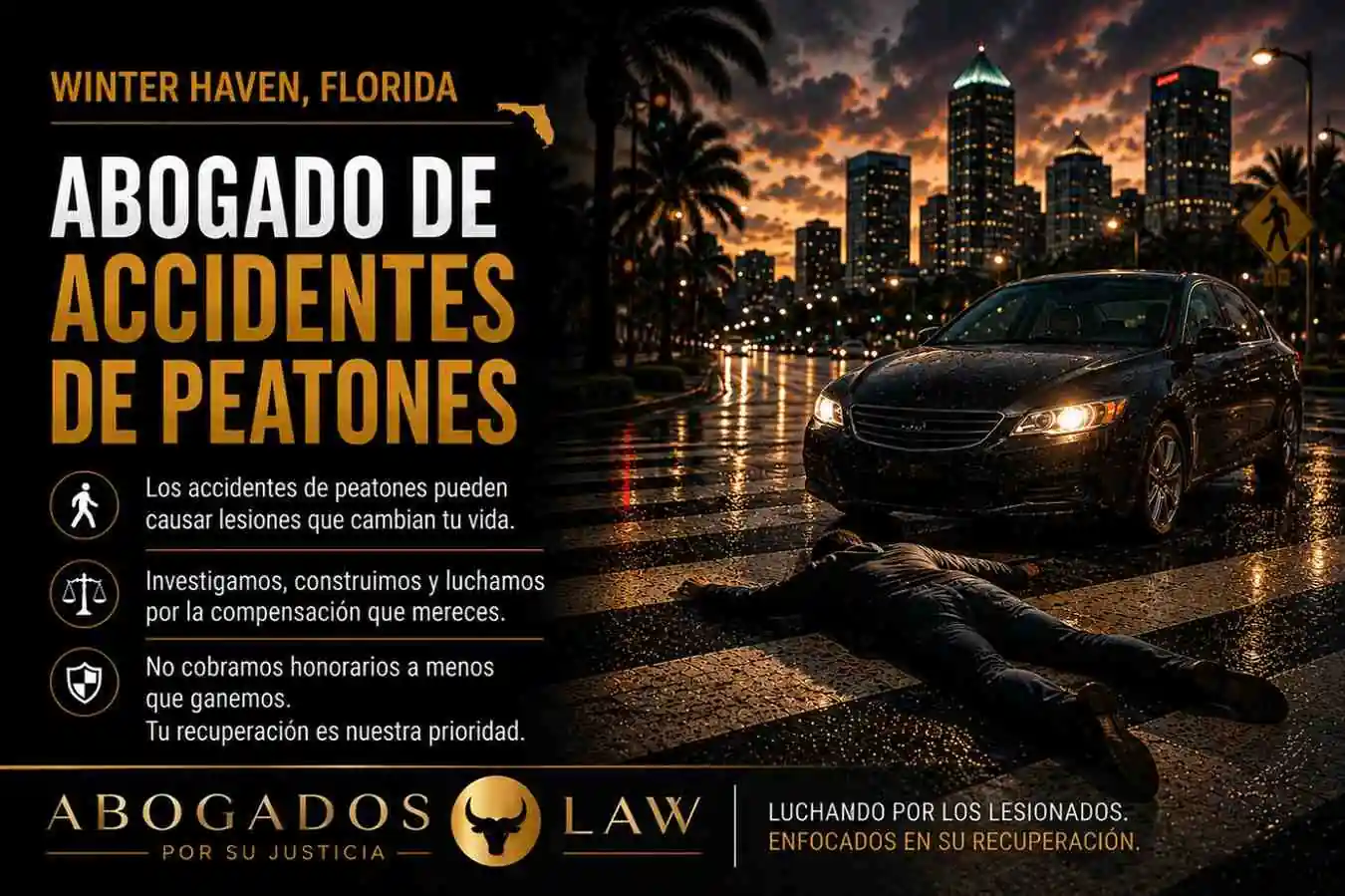 Abogado de accidentes de peatones en Winter Haven