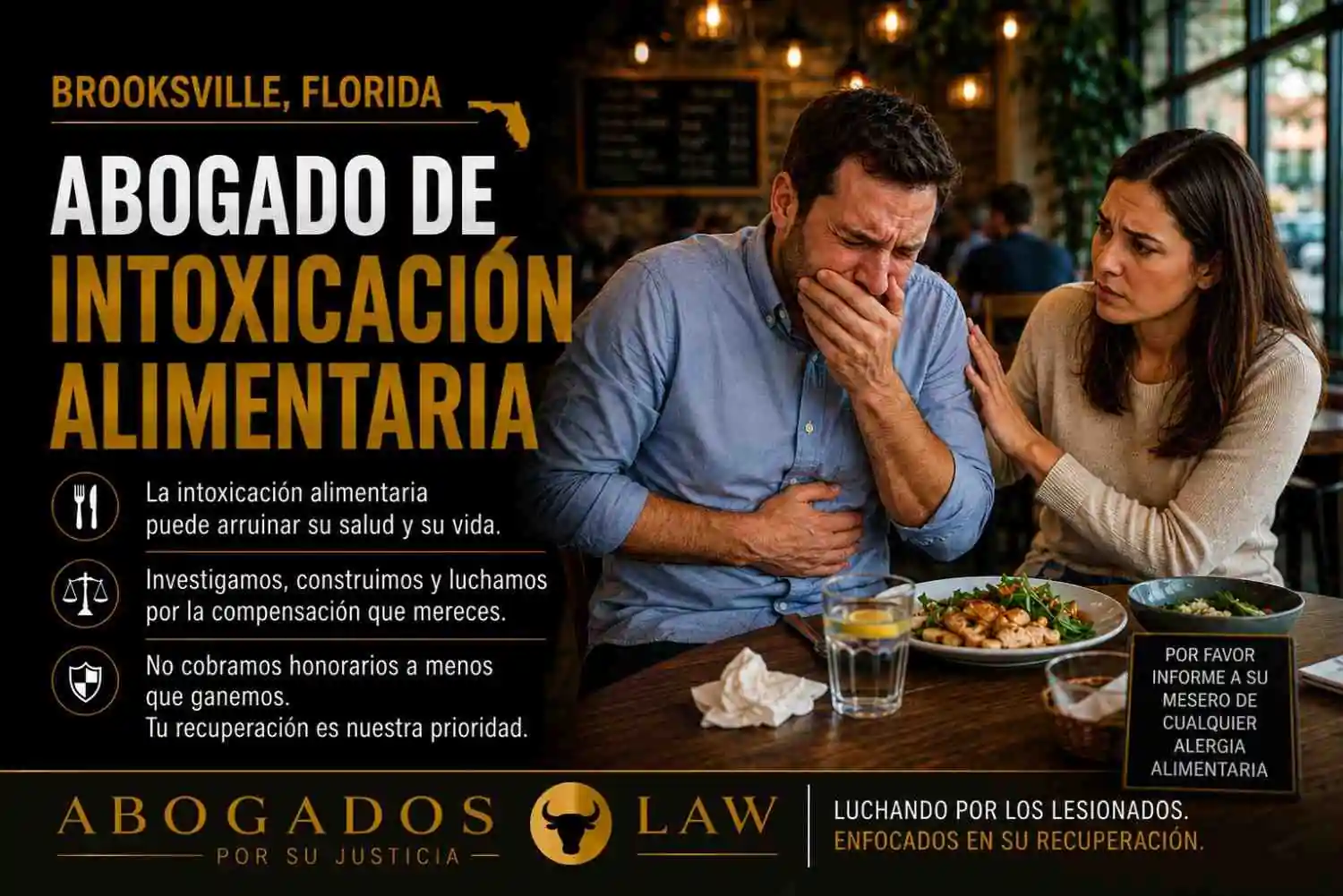 Abogado de intoxicación alimentaria en Brooksville