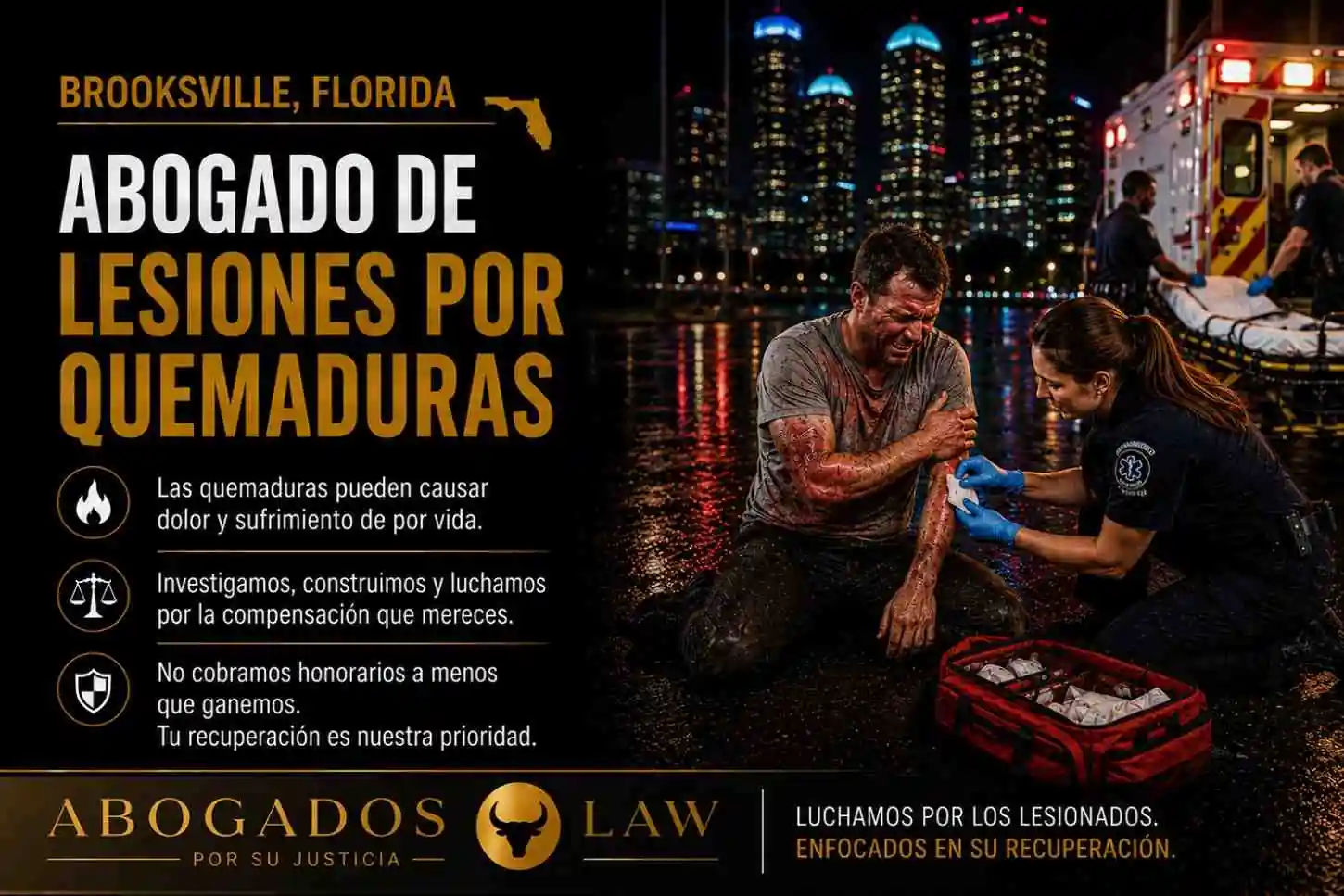 Abogado de lesiones por quemaduras en Brooksville