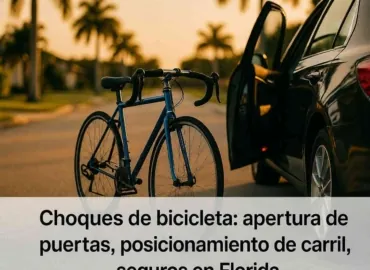 Accidentes de Bicicleta en Florida: Golpes con Puertas, Posición en el Carril y Opciones de Seguro