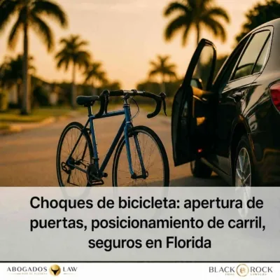 Accidentes de Bicicleta en Florida: Golpes con Puertas, Posición en el Carril y Opciones de Seguro